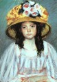 Chica con un sombrero grande madres hijos Mary Cassatt